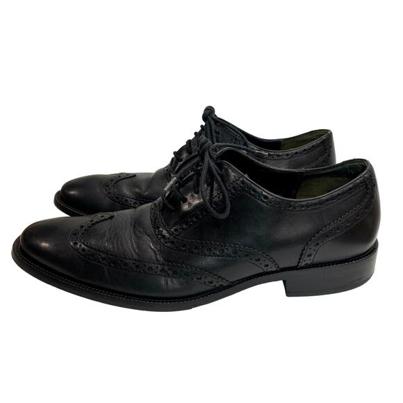 Cole Haan Men\'s Black Leather Wingtip Oxfords Brogues | 9.5 M main image 10